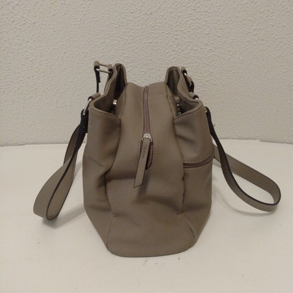 Rosetti Faux Leather Double Handle Zip Snap Shoulder Bag - Picture 4 of 12